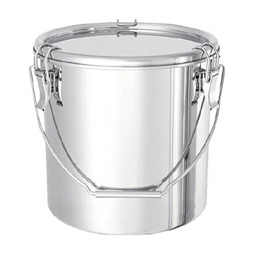 ステンレスタンク　テーパー付吊下げ密閉タンク(フタ付)　15L　1個