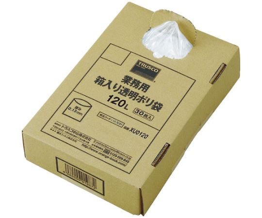 まとめ買い　業務用ポリ袋　透明・箱入　0.15×120L　（30枚入）画像