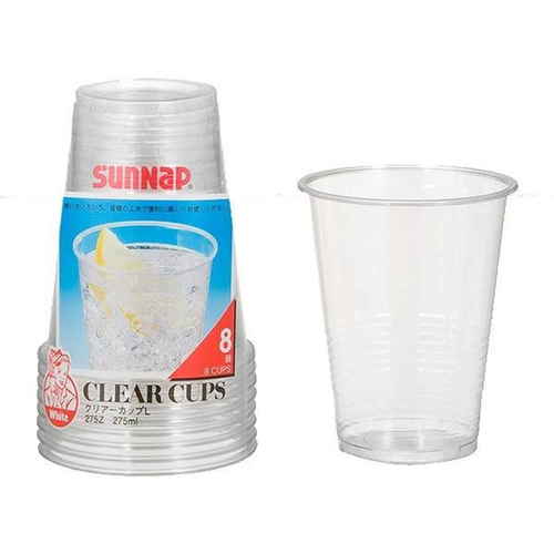 クリアカップ 使い捨て クリアーカップ L 275ml 8個入画像