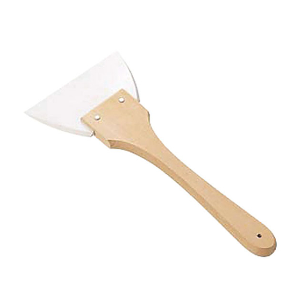 調理用品 木柄三角シリコンゴムヘラ 長柄 大 カンダ画像