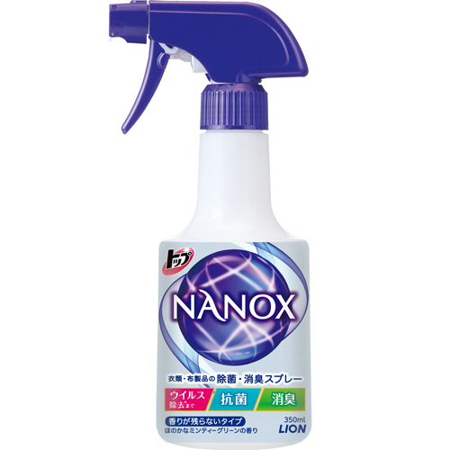 ﾄｯﾌﾟ NANOX 衣類･布製品の除菌･消臭ｽﾌﾟﾚｰ ﾐﾝﾃｨｰｸﾞﾘｰﾝ 本体 350ml 1本画像