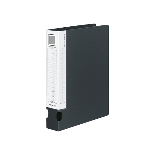 チューブファイルＶツインオール樹脂Ａ４縦２穴濃灰