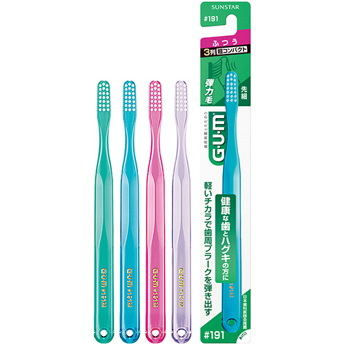 G･U･M(ｶﾞﾑ) ﾃﾞﾝﾀﾙﾌﾞﾗｼ#191M 先細 3列超ｺﾝﾊﾟｸﾄ ふつう 1本画像