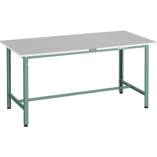 RAE2型作業台 天板 1500×750×H740mm 脚部:ｸﾞﾘｰﾝ 1台画像