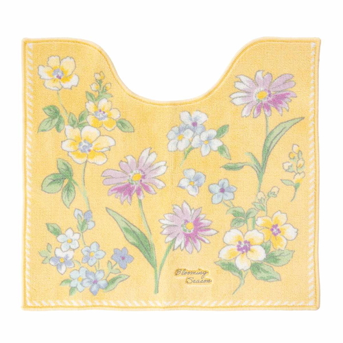 ブルーミングシーズン トイレマット 約55x60cm YE イエロー画像