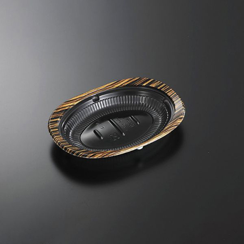 中央化学 惣菜容器 CT 街デリ ランチ D21 グリエ-BK 本体画像