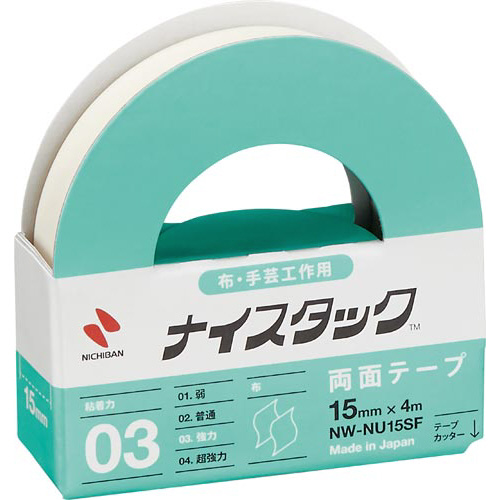 両面テープ布・手芸工作用　小巻幅１５ｍｍ×１０巻入画像