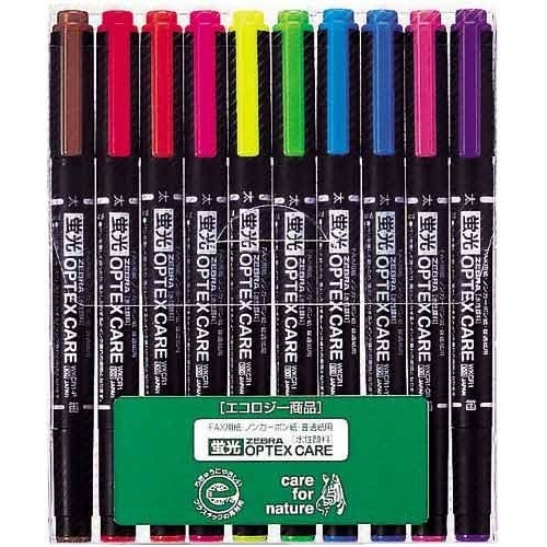 蛍光オプテックス　ケア　１０色セット×５画像