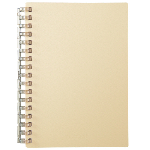 Mutual ｵｰﾌﾟﾝﾘﾝｸﾞﾉｰﾄ A6ﾀﾃ 17穴 5mm方眼罫 ﾘｰﾌ50枚付属 ﾏｯﾄｲｴﾛｰ 1冊画像