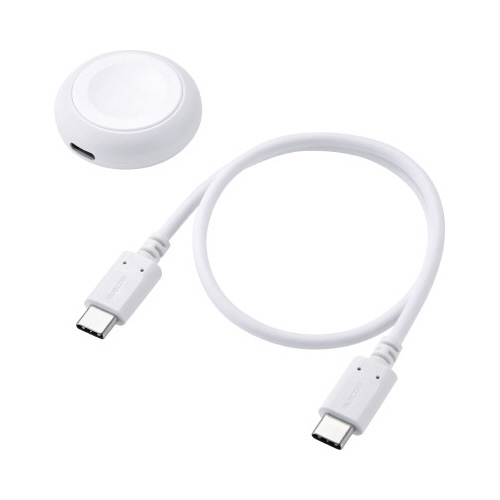 ＡｐｐｌｅＷａｔｃｈ充電器　０．３ｍ　巻取り　白画像