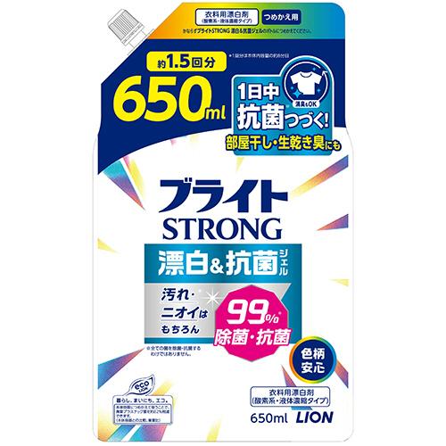 ﾌﾞﾗｲﾄ STRONG 漂白&抗菌ｼﾞｪﾙ つめかえ用 650mL 1ﾊﾟｯｸ画像