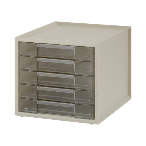 レターケース　ホワイト　浅型５段画像