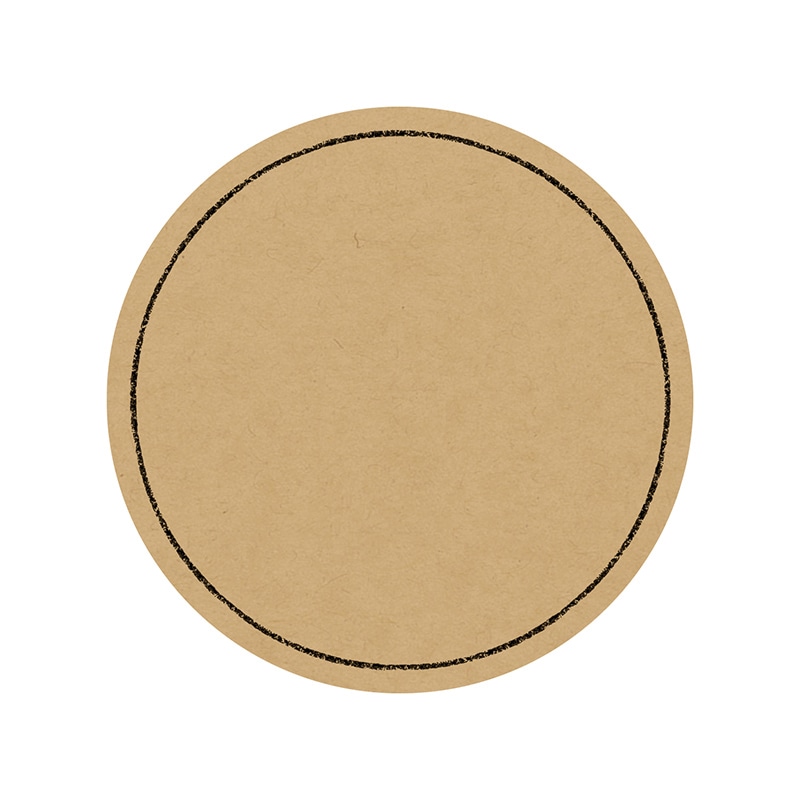 １６－１７６５　手書きカード　丸型フチチクラフト画像