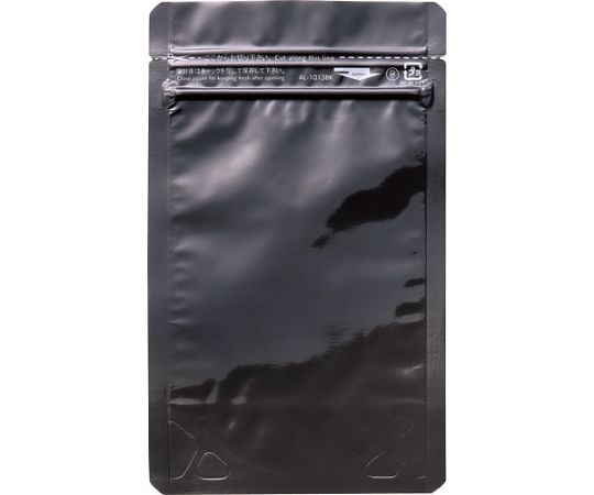「ラミジップ」　アルミカラースタンドタイプ　黒　130×100+30　（50枚入）画像