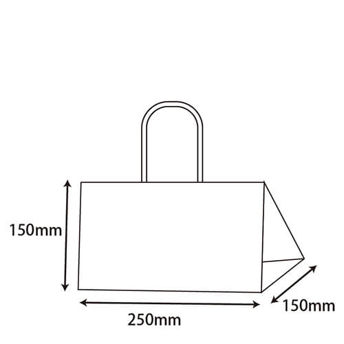 箱ものや容器入りの食品の持ち帰りに最適！上品な白無地の手提げ紙袋