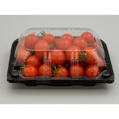 デンカポリマー フードパック OP-172穴有 黒窓 ミニトマト・チェリー画像