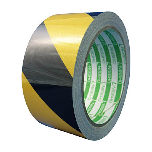 ｴﾙ日昌 再帰反射ﾃｰﾌﾟ 45mm×10m 黄/黒 1巻画像