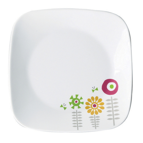 プレート 22.5cm スクエア CORELLE ケイユクッカ 強化ガラス画像