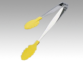 18-0抗菌 耐熱カラートング 大イエロー画像