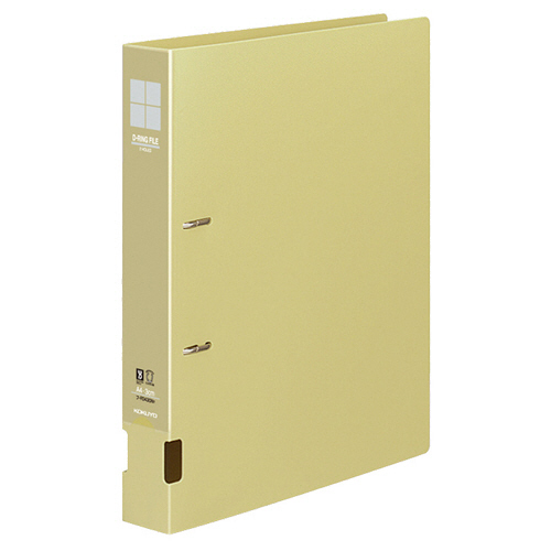 DﾘﾝｸﾞﾌｧｲﾙS型再生PP表紙A4 2穴 300枚 30mmとじ 背幅45mm黄 1ｾｯﾄ(10冊)画像