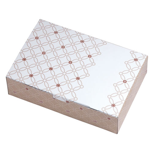 ルミアサービス箱６個　七宝　つなぎ　くり色画像