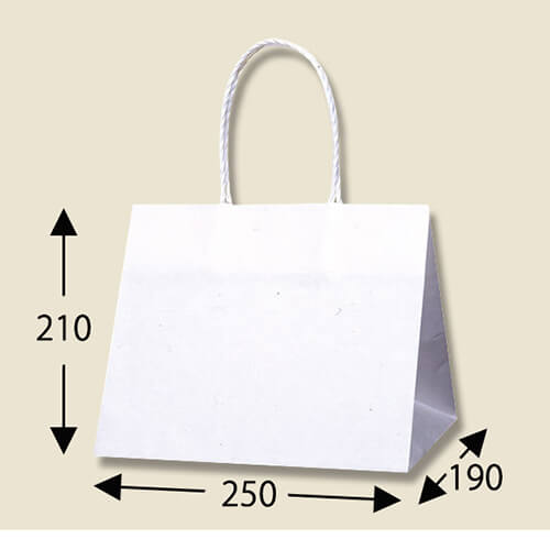 箱ものの持ち帰りに最適！上品な白無地の手提げ紙袋