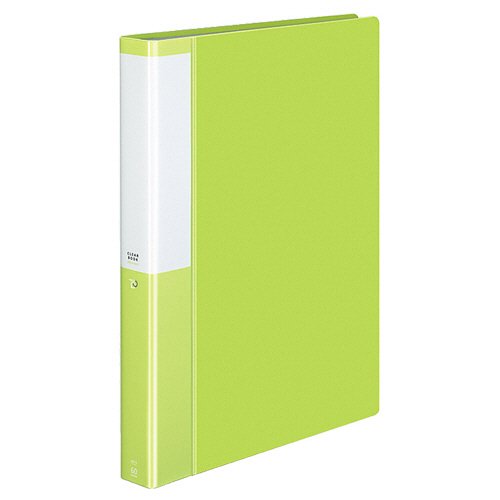 ｸﾘﾔｰﾌﾞｯｸ(POSITY) 固定式 A4ﾀﾃ 60ﾎﾟｹｯﾄ 背幅35mm ﾗｲﾄｸﾞﾘｰﾝ 1ｾｯﾄ(4冊)画像