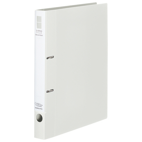 Dﾘﾝｸﾞﾌｧｲﾙ<ｽﾑｰｽｽﾀｲﾙ> A4ﾀﾃ 2穴 200枚収容 20mmとじ 背幅34mm ｵﾌﾎﾜｲﾄ 1冊画像