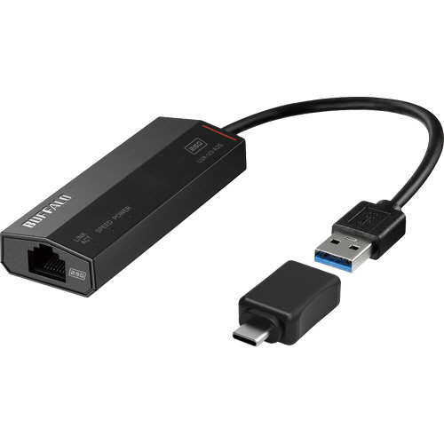 2.5GbE対応 USB LANｱﾀﾞﾌﾟﾀｰ TypeAtoC変換ｺﾈｸﾀ付属 1個