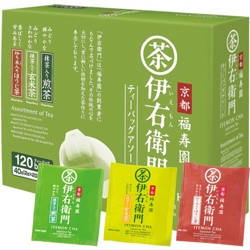 伊右衛門 3種ｱｿｰﾄﾃｨｰﾊﾞｯｸﾞ 1ｾｯﾄ(240ﾊﾞｯｸﾞ:120ﾊﾞｯｸﾞ×2箱)画像