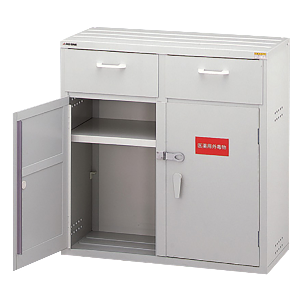 強化塩ビ製薬品庫　下段ユニット・鍵付き画像