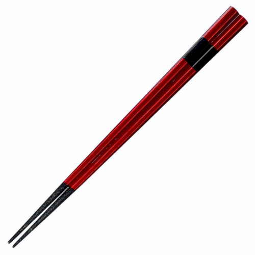 箸 21cm プレミアムアイ トラディショナルライン 乙粋 木製 天然木 漆 赤画像