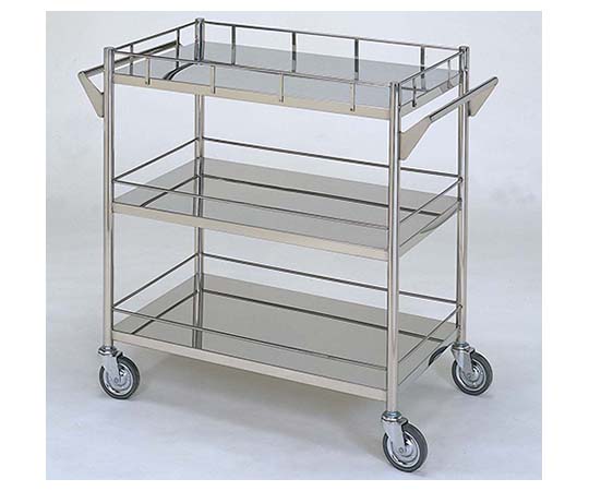 ステンレスワゴン 回診車M (枠付) 3段 600×450×800mm画像