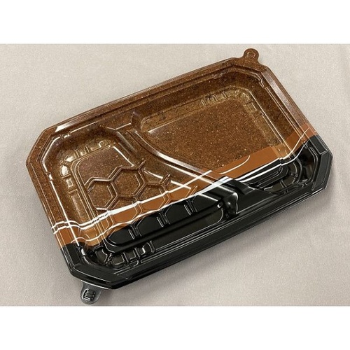 中央化学 弁当容器 CT ロックス 25-17 2S パイルBR 本体画像