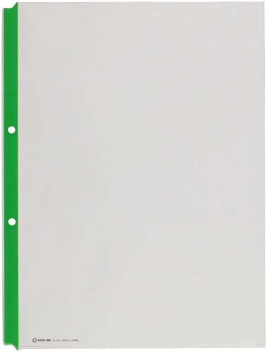 カラーガードポケットＡ４縦２穴テープ色緑　１００枚画像