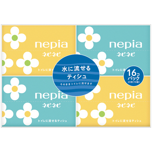 ﾈﾋﾟｱ ﾈﾋﾟﾈﾋﾟ 水に流せるﾎﾟｹｯﾄﾃｨｼｭ 10組/個 1ｾｯﾄ(640個:16個×40ﾊﾟｯｸ)