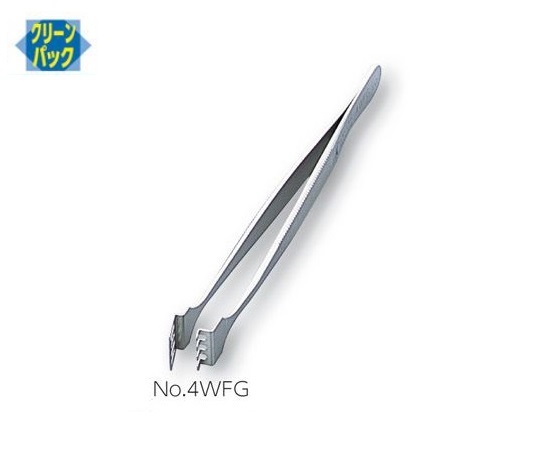フラットピンセット　幅広　特殊鋼画像