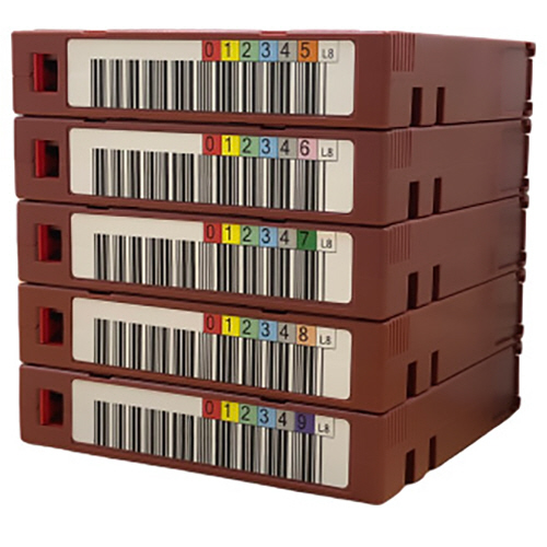 LTO Ultrium8 ﾃﾞｰﾀｶｰﾄﾘｯｼﾞ ﾊﾞｰｺｰﾄﾞﾗﾍﾞﾙ(横型)付 12TB/30TB 1ﾊﾟｯｸ(5巻)画像