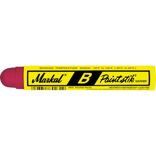 Markal　工業用マーカー　ペイントスティック　B　赤　1本画像
