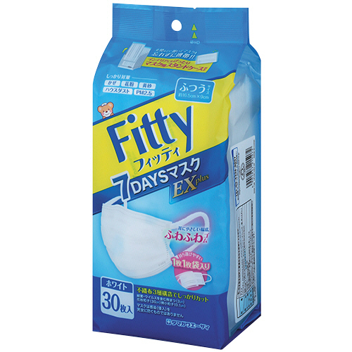 ﾌｨｯﾃｨ 7DAYSﾏｽｸEXﾌﾟﾗｽ ふつうｻｲｽﾞ 1箱(30枚)画像