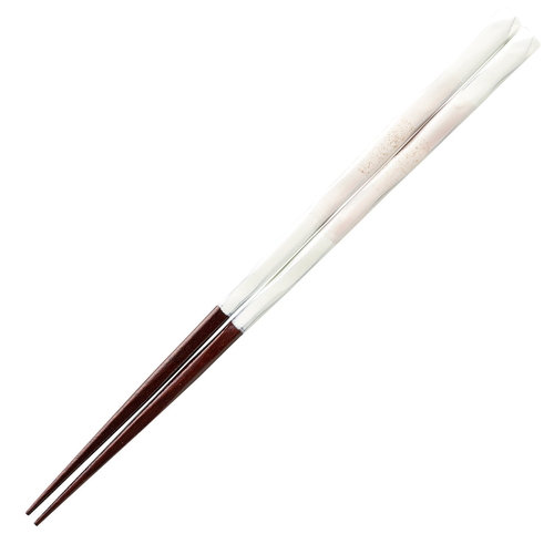 箸 21cm 霧氷 木製 ピンク画像