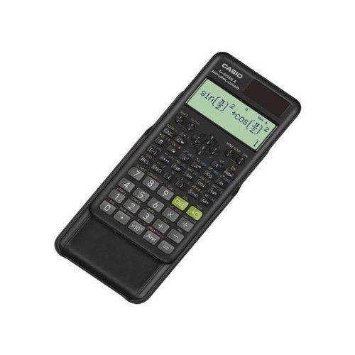 関数電卓 FX-375ES-A-N カシオ カシオ 正面から見た電卓のキーパッドとディスプレイ、清潔感のある白いボディが特徴。
