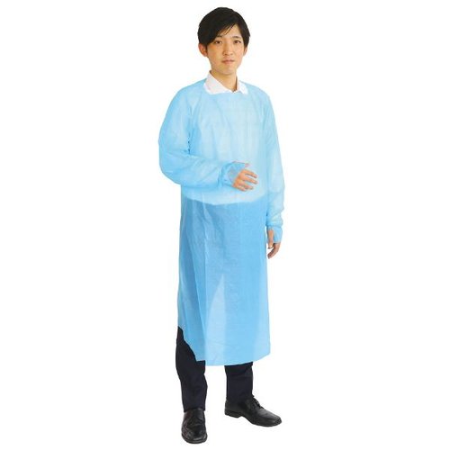 使い捨てエプロン 袖付ビニールエプロン(10枚組) アーテック [バラ販売]