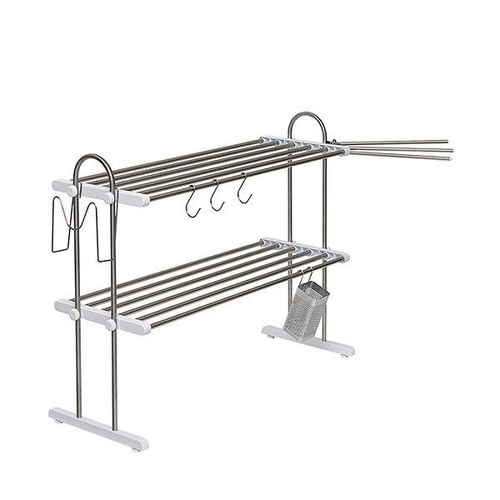 水切りラック 2段 幅60cm ステンレス アクセサリーセット 組立式
