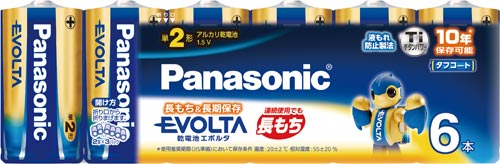 アルカリ乾電池　エボルタ　単２　６本入画像