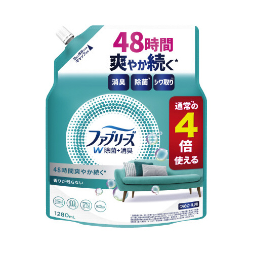 ファブリーズＷ除菌　つめかえ用４回分　１２８０ＭＬ画像