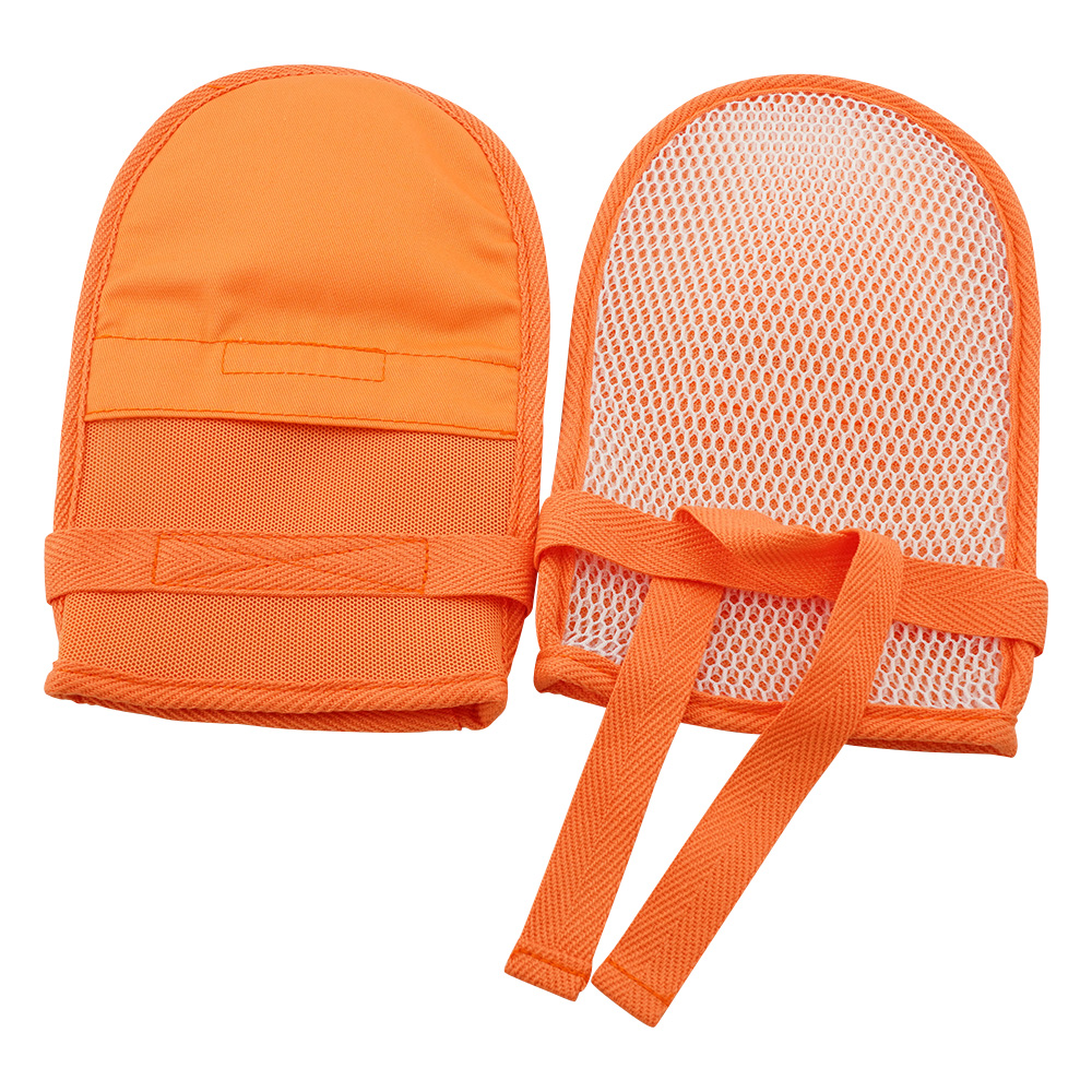 抜管防止手袋　小　メッシュ　オレンジ画像