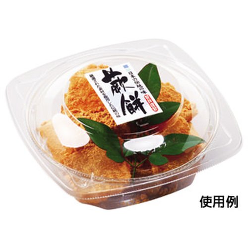 冷麺容器 APデリ-130-200 本体 エフピコ 透明な容器に盛りつけられた冷麺が鮮やかに見える状態