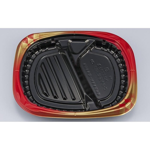 シーピー化成 弁当容器 CBFまろん8-2 ゴルトBR 本体画像