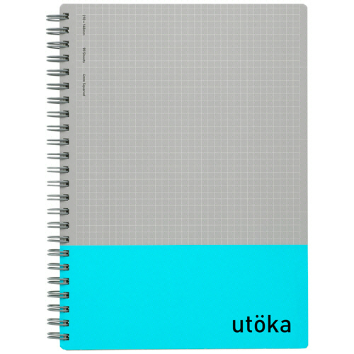 ﾘﾝｸﾞﾉｰﾄ ｳﾄｶ A5 4mm方眼罫 90枚 ﾗｲﾄﾌﾞﾙｰ 1ｾｯﾄ(5冊)画像